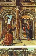 COSSA, Francesco del Annunciation and Nativity (Altarpiece of Observation) df oil painting